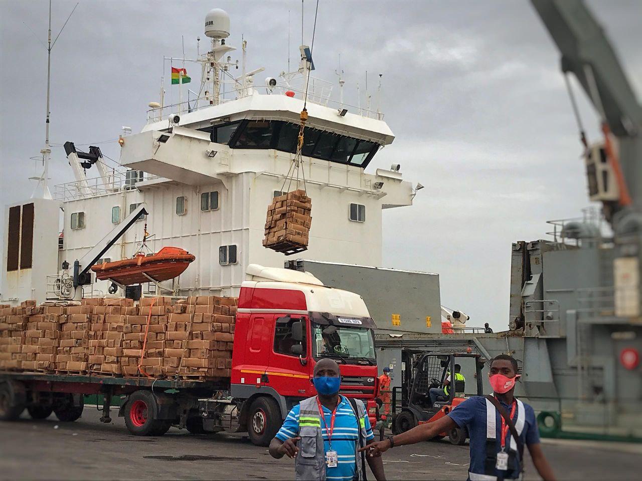 A&J Shipping Service operations - cargo loading at port
